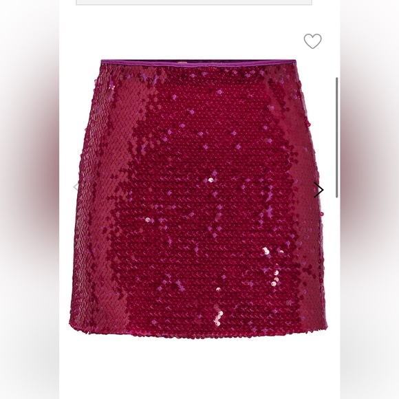 Hot Pink Sequin ONLY Mini Skirt - Picture 2 of 3